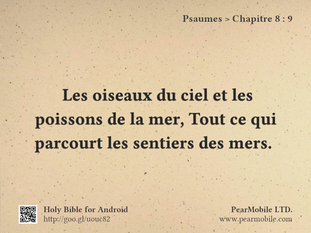 Psaumes, Chapitre 8:9